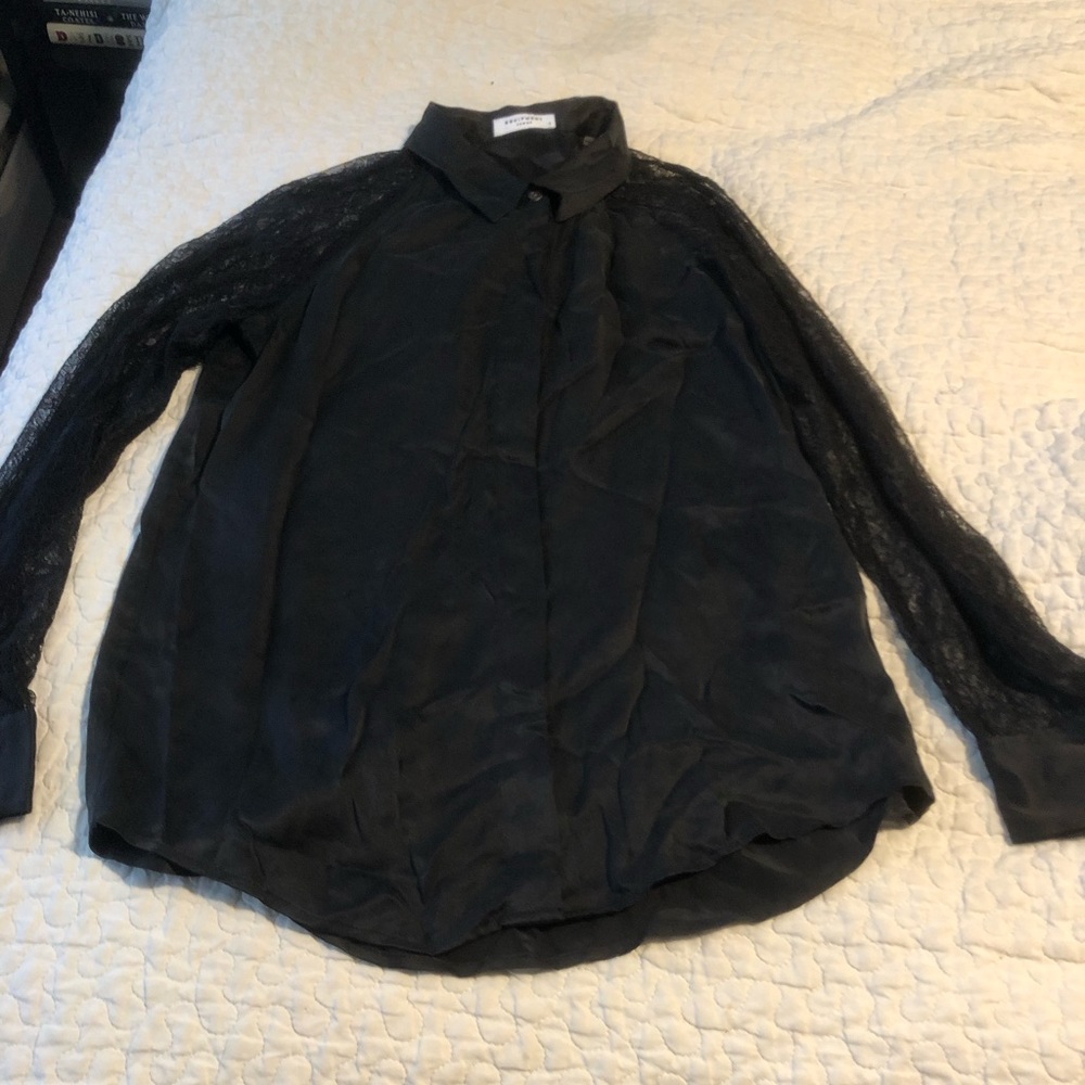 Equipment silk & lace blouse (WILL BE STEAMED BEFORE SENDING!)